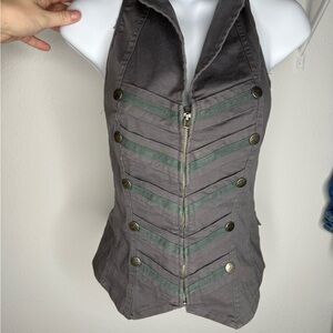 Tripp NYC Gray and Olive Women's Vest